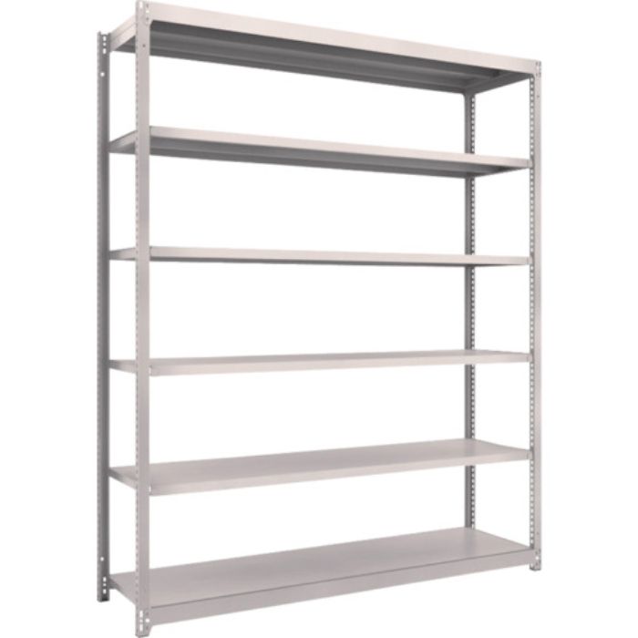 TRUSCO スチールラック M1.5型軽中量棚 1760×445×H2100 6段単体 ネオグレー(Tcode:5059003)