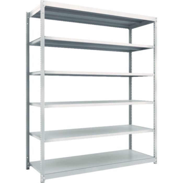 TRUSCO スチールラック M1.5型軽中量棚 1760×595×H2100 6段単体 ネオグレー(Tcode:5059046)