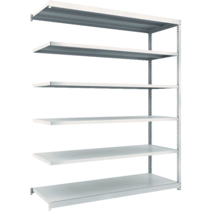 TRUSCO スチールラック M1.5型軽中量棚 1760×595×H2100 6段連結 ネオグレー(Tcode:5084148)