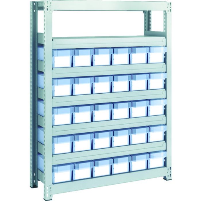 TRUSCO スチールラック M2型軽中量棚 H1200 樹脂透明引出付 小X30(Tcode:8563178)