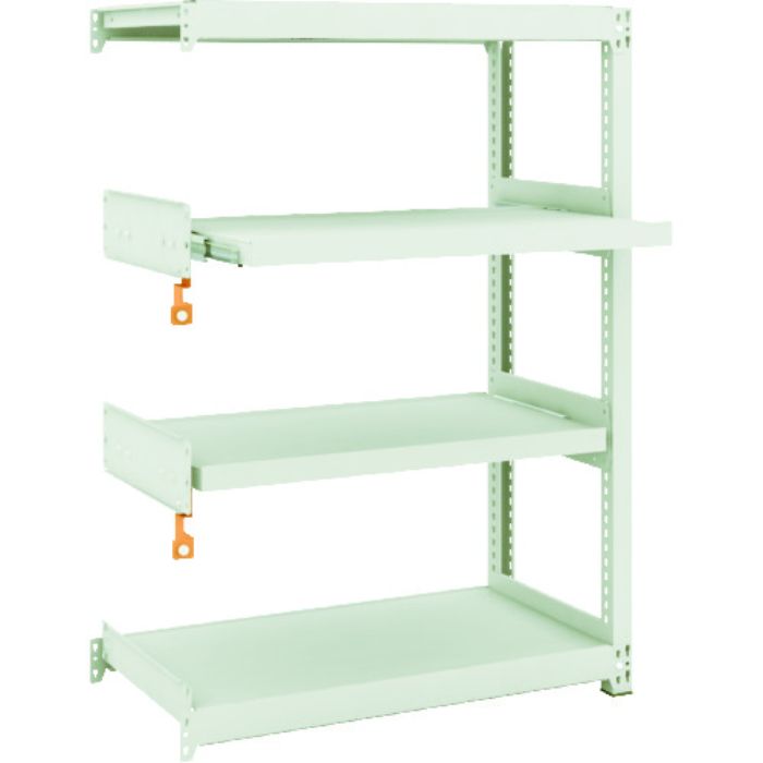 TRUSCO スチールラック M2型軽中量棚 860X450XH1200 4段うちスライド2段 連結(Tcode:1497765)