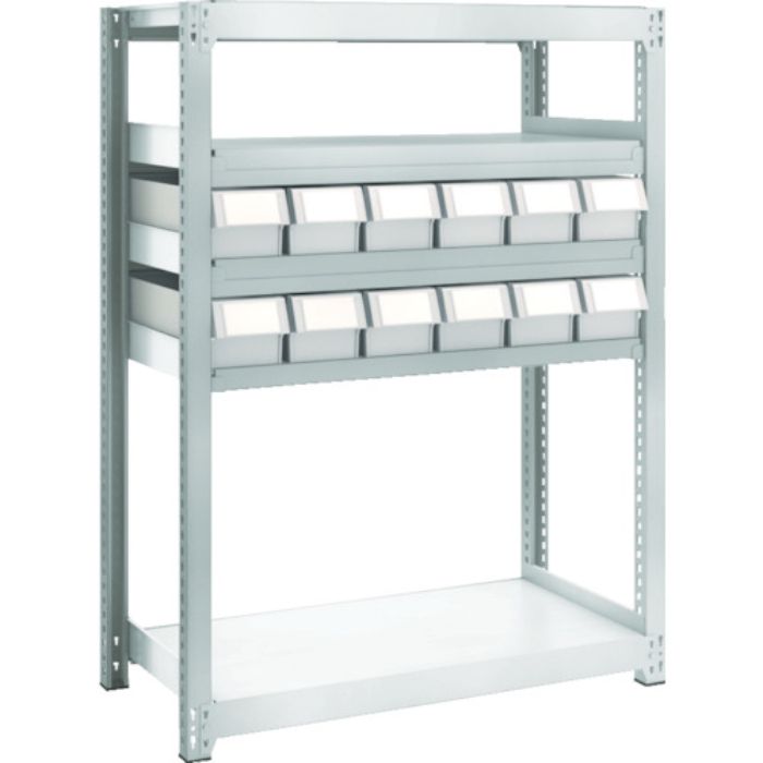 TRUSCO スチールラック M2型軽中量棚 H1200 樹脂NG引出付 小X12(Tcode:8563201)