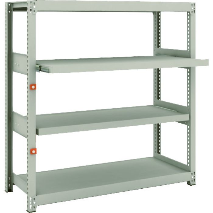 TRUSCO スチールラック M2型軽中量棚 1160X450XH1200 4段うちスライド2段 単体(Tcode:1497768)