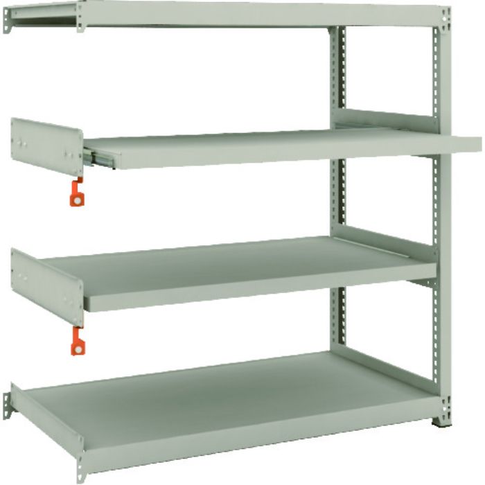 TRUSCO スチールラック M2型軽中量棚 1160X600XH1200 4段うちスライド2段 連結(Tcode:1497771)