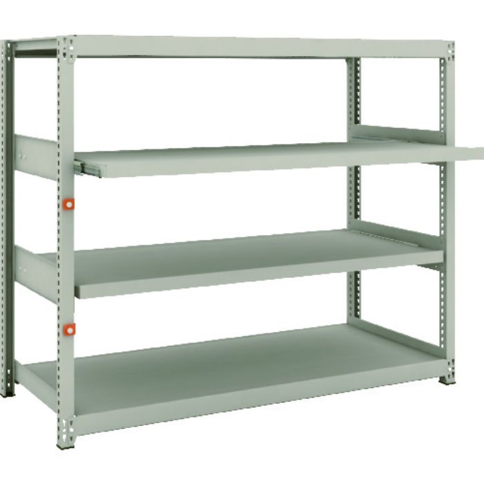 TRUSCO スチールラック M2型軽中量棚 1460X600XH1200 4段うちスライド2段 単体(Tcode:1497774)