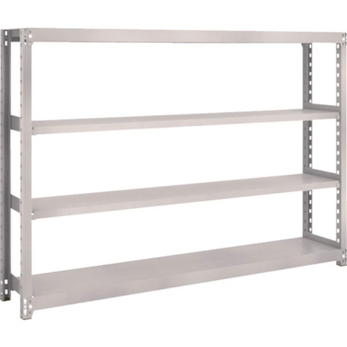 TRUSCO スチールラック M2型軽中量棚 1760×300×H1200 4段 単体 ネオグレー(Tcode:5059062)