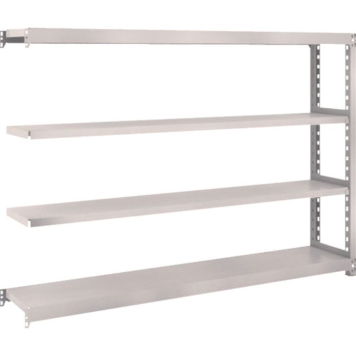 TRUSCO スチールラック M2型軽中量棚 1760×300×H1200 4段 連結 ネオグレー(Tcode:5092116)