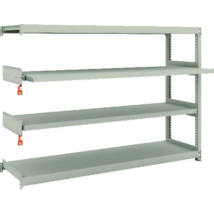 TRUSCO スチールラック M2型軽中量棚 1760X450XH1200 4段うちスライド2段 連結(Tcode:1497777)