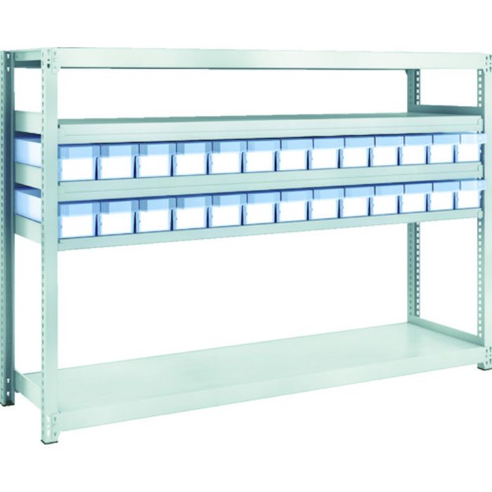 TRUSCO スチールラック M2型軽中量棚 H1200 樹脂透明引出付 小X26(Tcode:8563187)