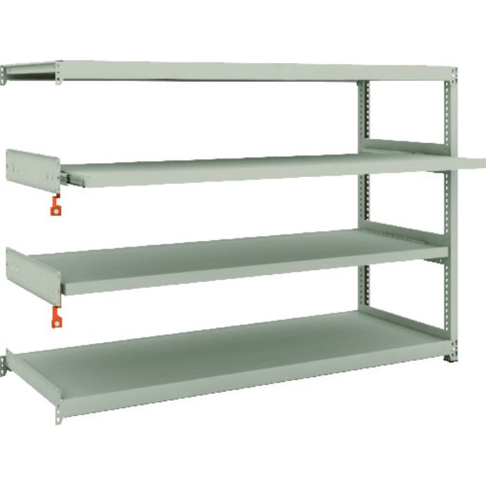 TRUSCO スチールラック M2型軽中量棚 1760X600XH1200 4段うちスライド2段 連結(Tcode:1497779)