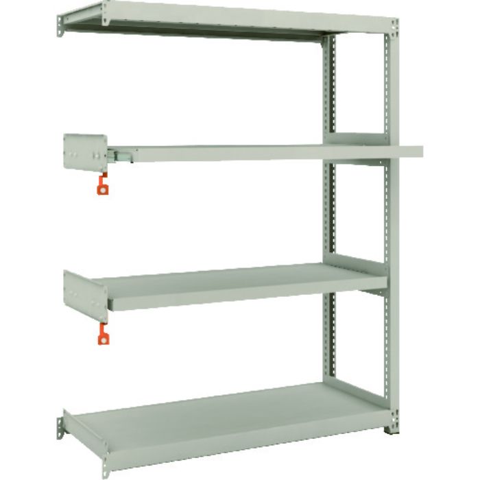 TRUSCO スチールラック M2型軽中量棚 1160×450×H1500 4段うちスライド2段 連結(Tcode:1497833)