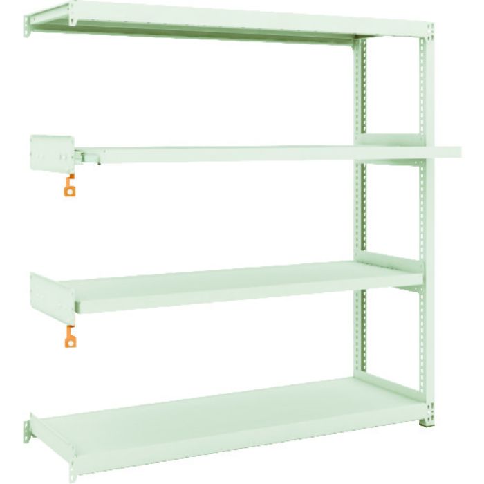 TRUSCO スチールラック M2型軽中量棚 1460×450×H1500 4段うちスライド2段 連結(Tcode:1497837)