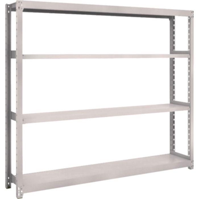 TRUSCO スチールラック M2型軽中量棚 1760×300×H1500 4段 単体 ネオグレー(Tcode:5066948)