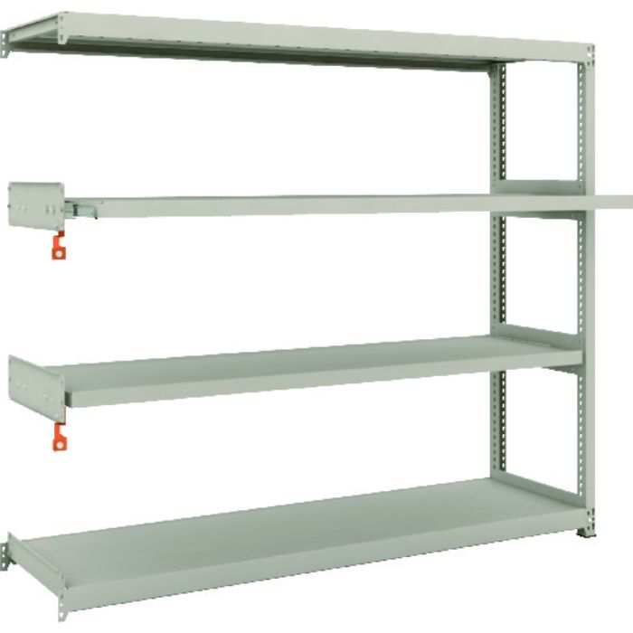 TRUSCO スチールラック M2型軽中量棚 1760×450×H1500 4段うちスライド2段 連結(Tcode:1497841)