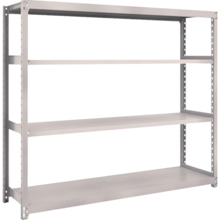 TRUSCO スチールラック M2型軽中量棚 1760×450×H1500 4段 単体 ネオグレー(Tcode:5066981)