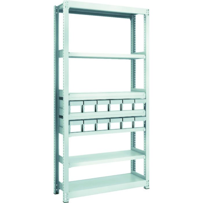 TRUSCO スチールラック M2型軽中量棚 H1800 樹脂NG引出付 小X12(Tcode:8563197)