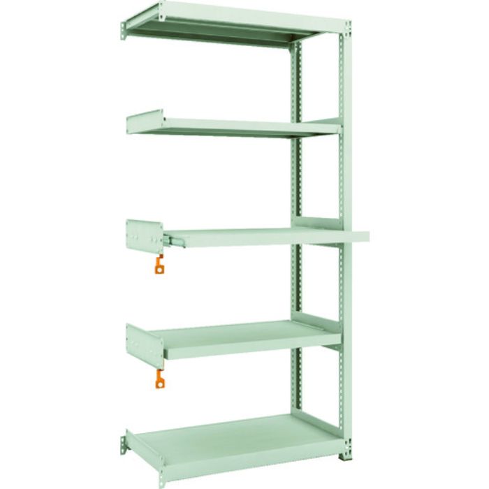 TRUSCO スチールラック M2型軽中量棚 860X450XH1800 5段うちスライド2段 連結(Tcode:1164004)