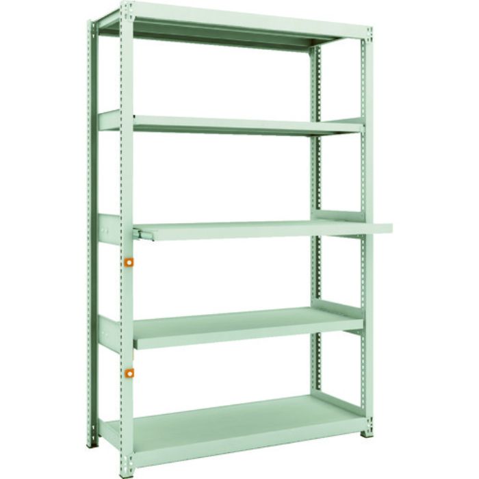 TRUSCO スチールラック M2型軽中量棚1160X450XH1800 5段うちスライド2段 単体(Tcode:1163960)