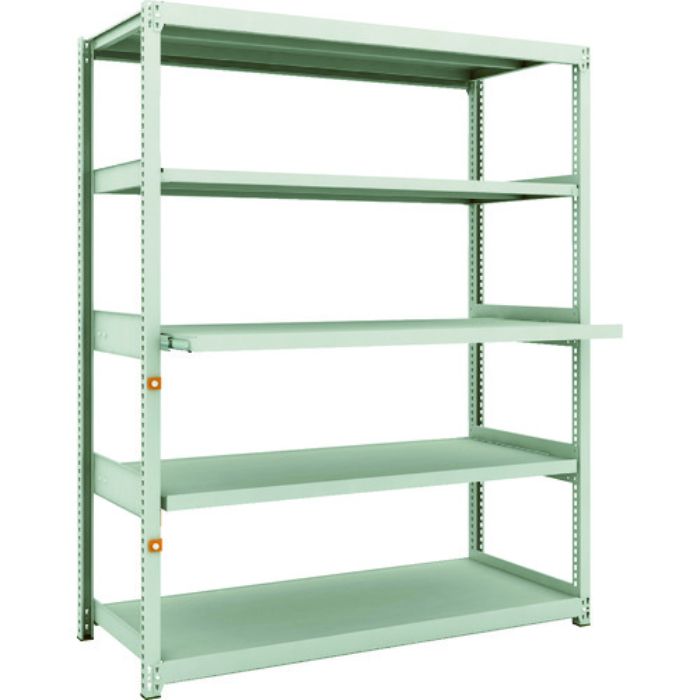 TRUSCO スチールラック M2型軽中量棚1460X600XH1800 5段うちスライド2段 単体(Tcode:1163963)