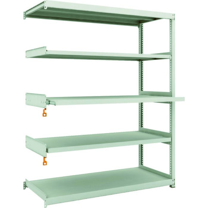 TRUSCO スチールラック M2型軽中量棚1460X600XH1800 5段うちスライド2段 連結(Tcode:1164009)