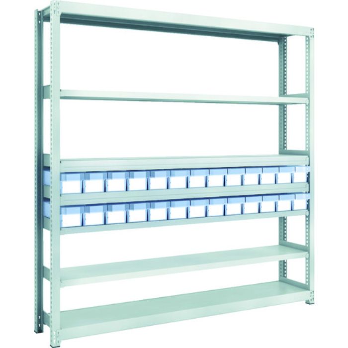 TRUSCO スチールラック M2型軽中量棚 H1800 樹脂透明引出付 小X26(Tcode:8563183)