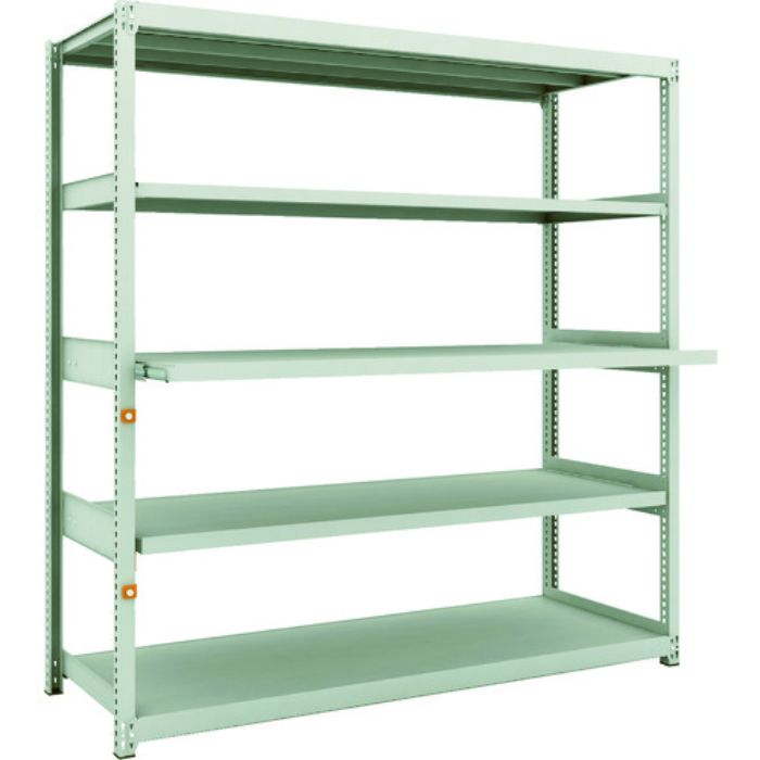 TRUSCO スチールラック M2型軽中量棚1760X600XH1800 5段うちスライド2段 単体(Tcode:1163966)