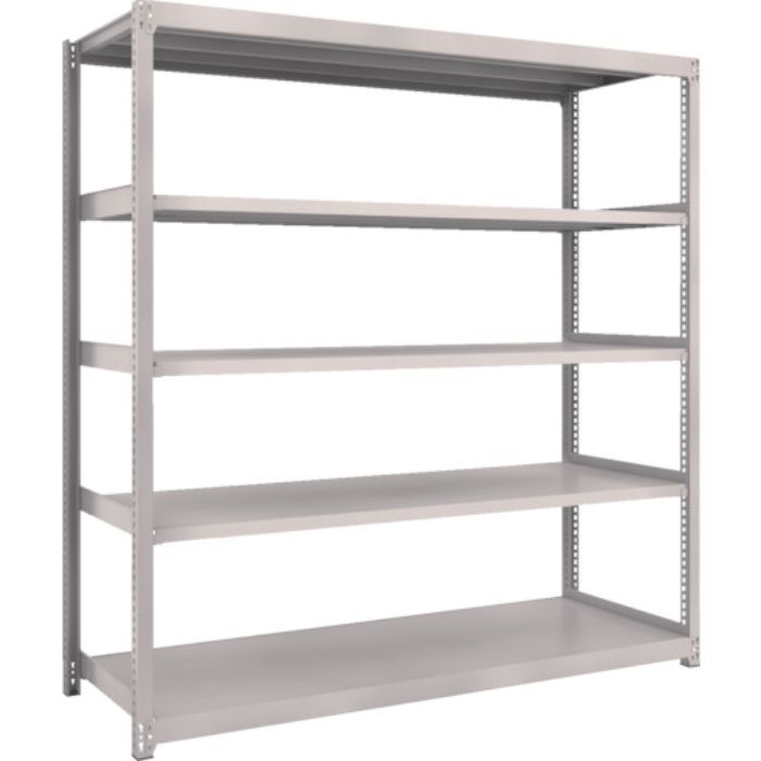 TRUSCO スチールラック M2型軽中量棚 1760×600×H1800 5段 単体 ネオグレー(Tcode:5068371)
