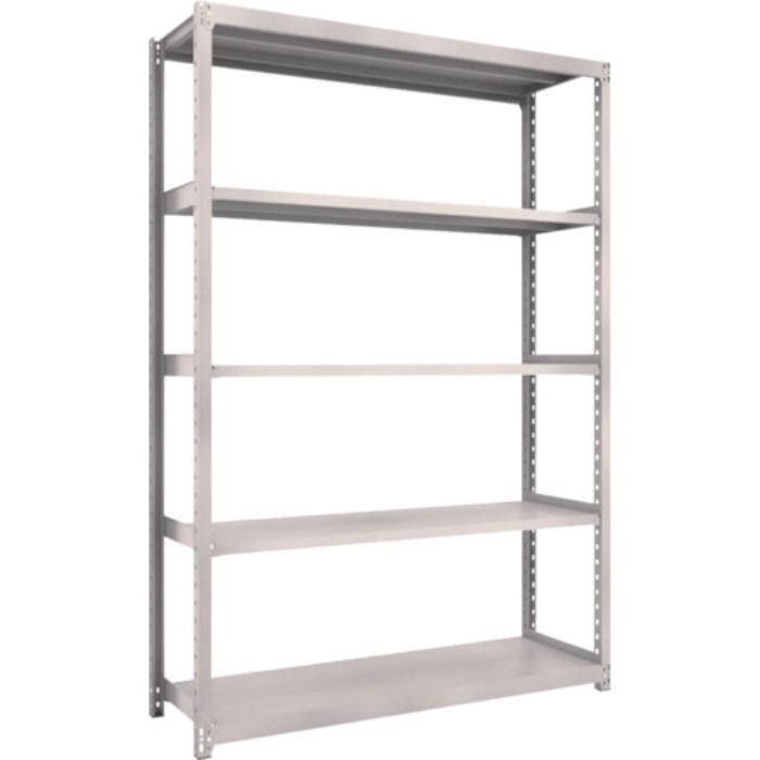 TRUSCO スチールラック M2型軽中量棚 1460X450XH2100 5段 単体 ネオグレー(Tcode:5068649)