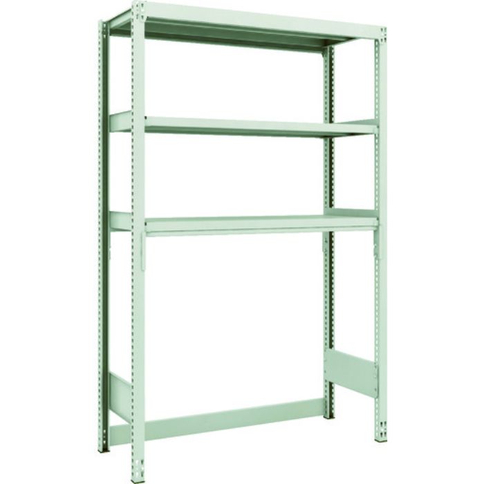 TRUSCO スチールラック M2型軽中量棚 下段開放型 1160X450XH1800 3段 単体(Tcode:1164828)