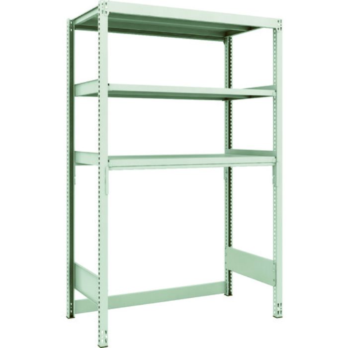 TRUSCO スチールラック M2型軽中量棚 下段開放型 1160X600XH1800 3段 単体(Tcode:1164830)