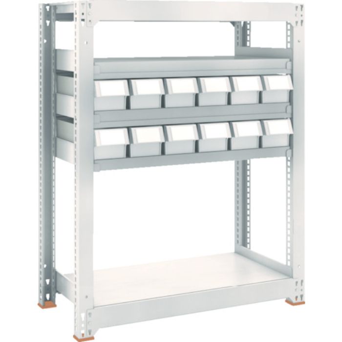 TRUSCO スチールラック M3型中量棚 H1200 樹脂NG引出付 小X12(Tcode:8563283)