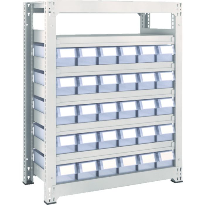 TRUSCO スチールラック M3型中量棚 H1200 樹脂透明引出付 小X30(Tcode:8563276)