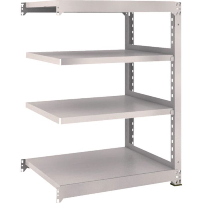 TRUSCO スチールラック M3型中量棚 900×721×H1200 4段 連結 ネオグレー(Tcode:5084679)
