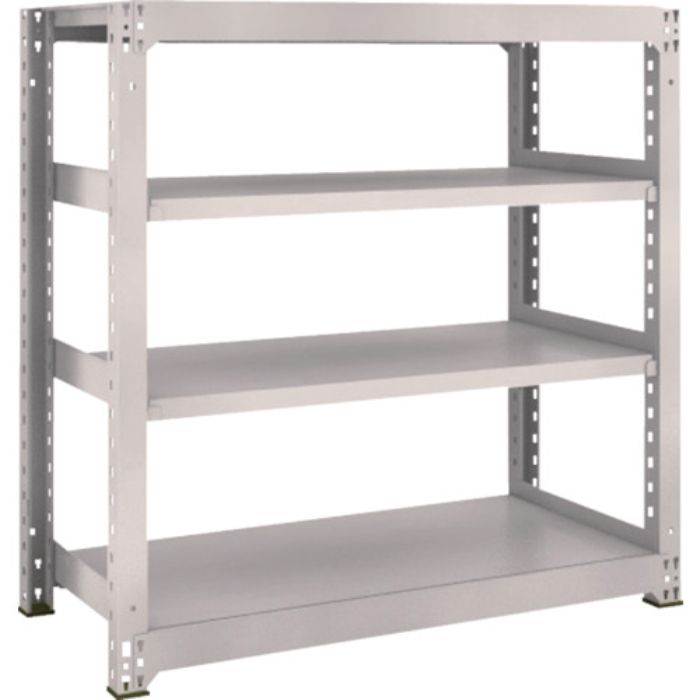 TRUSCO スチールラック M3型中量棚 1200×571×H1200 4段 単体 ネオグレー(Tcode:5056136)