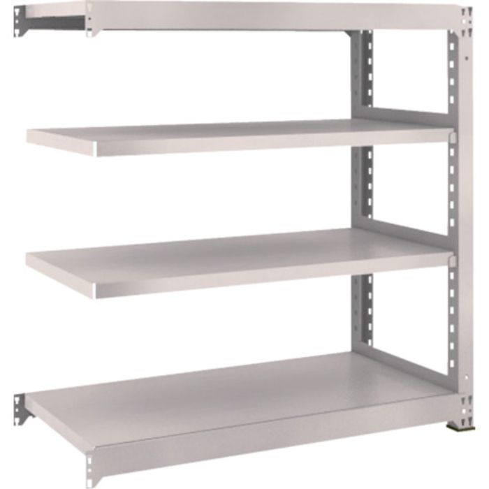 TRUSCO スチールラック M3型中量棚 1200×571×H1200 4段 連結 ネオグレー(Tcode:5084644)
