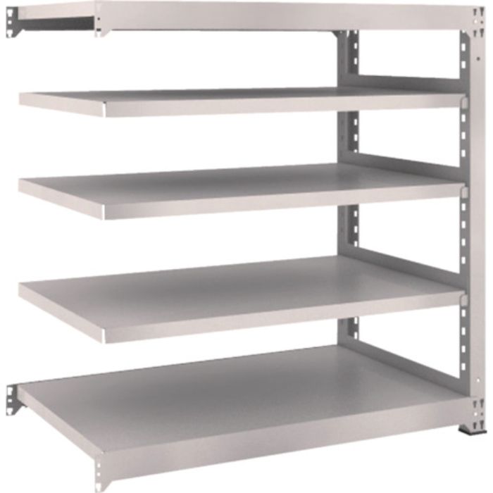 TRUSCO スチールラック M3型中量棚 1200×721×H1200 5段 連結 ネオグレー(Tcode:5084709)