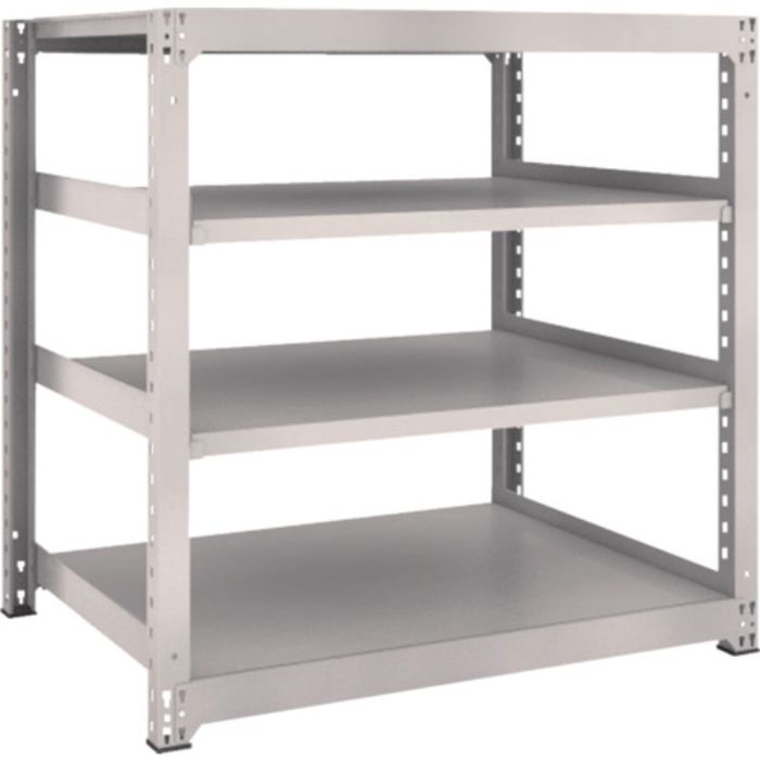 TRUSCO スチールラック M3型中量棚 1200×921×H1200 4段 単体 ネオグレー(Tcode:5056217)