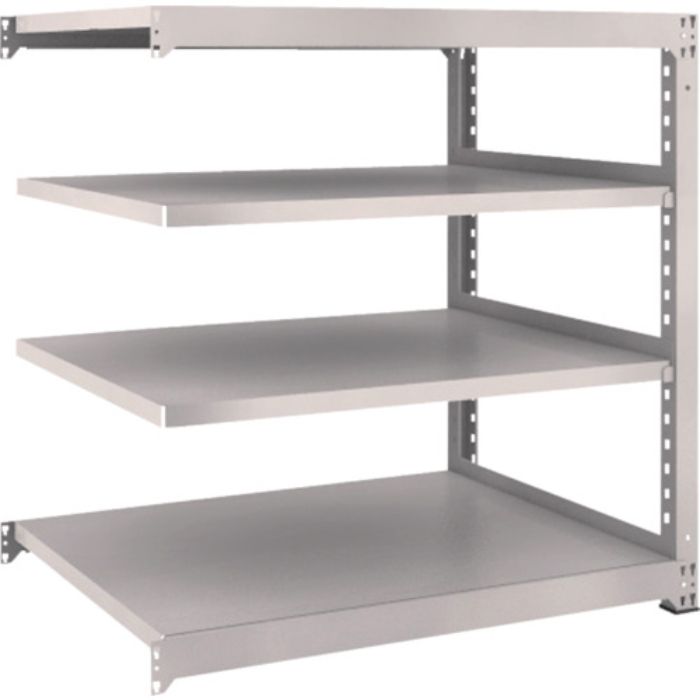 TRUSCO スチールラック M3型中量棚 1200×921×H1200 4段 連結 ネオグレー(Tcode:5084725)