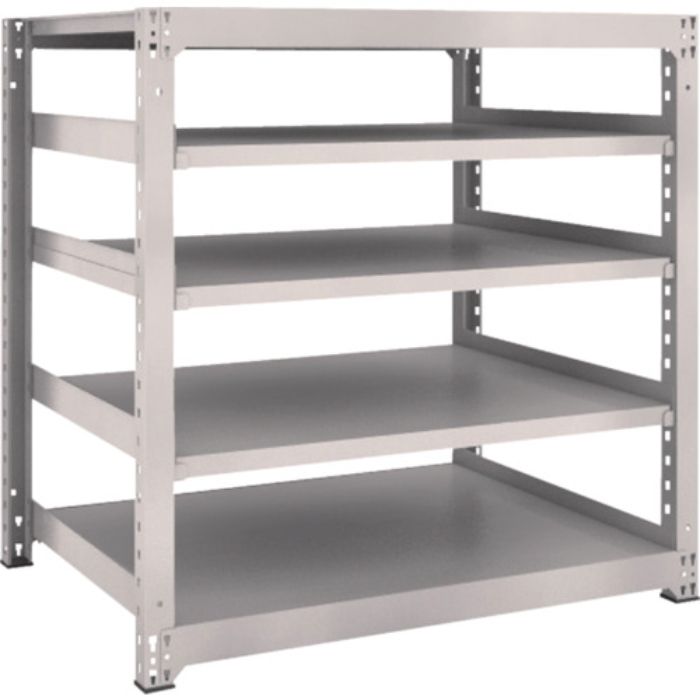 TRUSCO スチールラック M3型中量棚 1200×921×H1200 5段 単体 ネオグレー(Tcode:5056233)