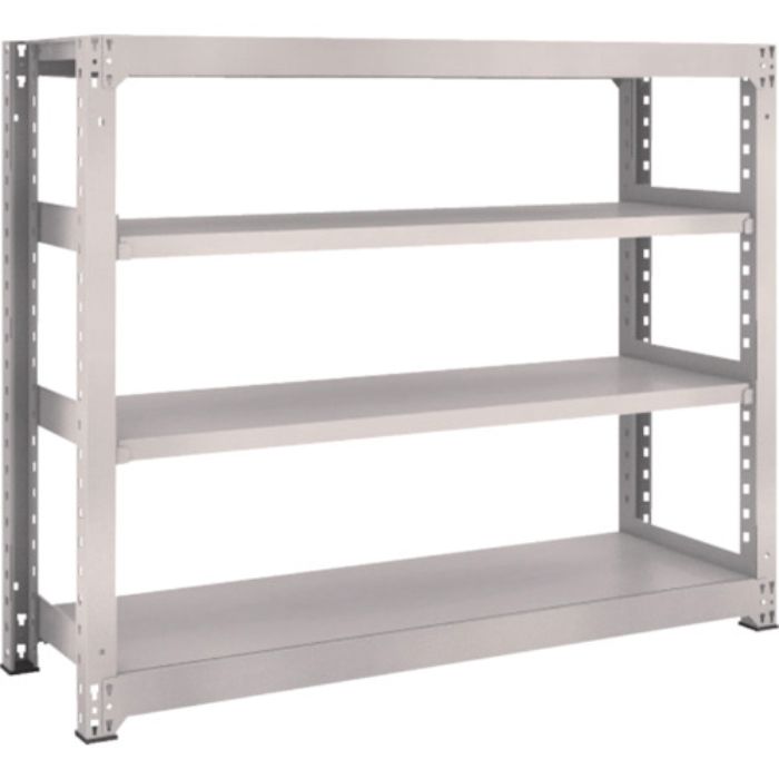 TRUSCO スチールラック M3型中量棚 1500×471×H1200 4段 単体 ネオグレー(Tcode:5069467)
