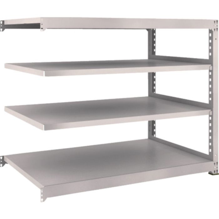 TRUSCO スチールラック M3型中量棚 1500×921×H1200 4段 連結 ネオグレー(Tcode:5084997)
