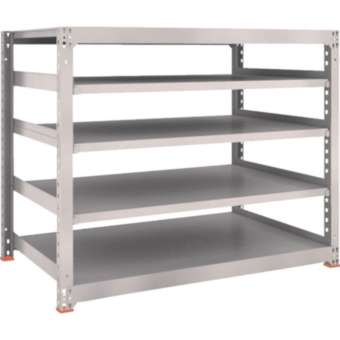 TRUSCO スチールラック M3型中量棚 1500×921×H1200 5段 単体 ネオグレー(Tcode:5069602)