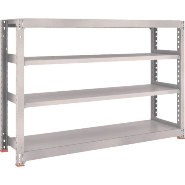 TRUSCO スチールラック M3型中量棚 1800×471×H1200 4段 単体 ネオグレー(Tcode:5056292)