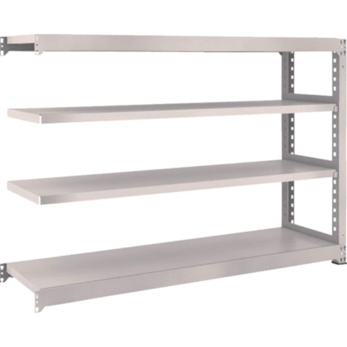 TRUSCO スチールラック M3型中量棚 1800×471×H1200 4段 連結 ネオグレー(Tcode:5084881)