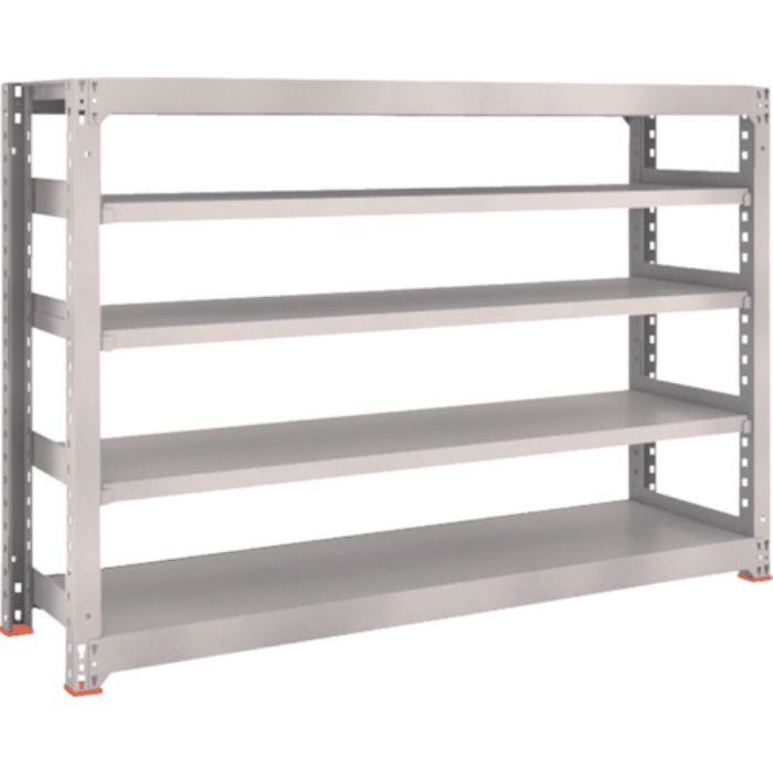 TRUSCO スチールラック M3型中量棚 1800×471×H1200 5段 単体 ネオグレー(Tcode:5056314)