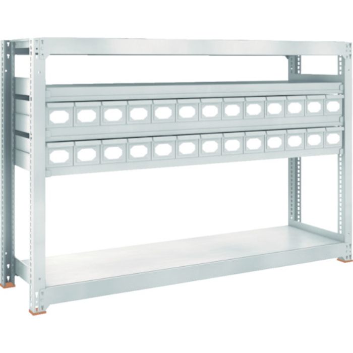 TRUSCO スチールラック M3型中量棚 H1200 スチール引出付 小X26(Tcode:8563293)