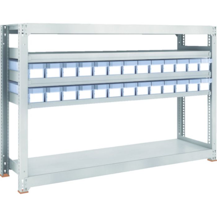 TRUSCO スチールラック M3型中量棚 H1200 樹脂透明引出付 小X26(Tcode:8563277)