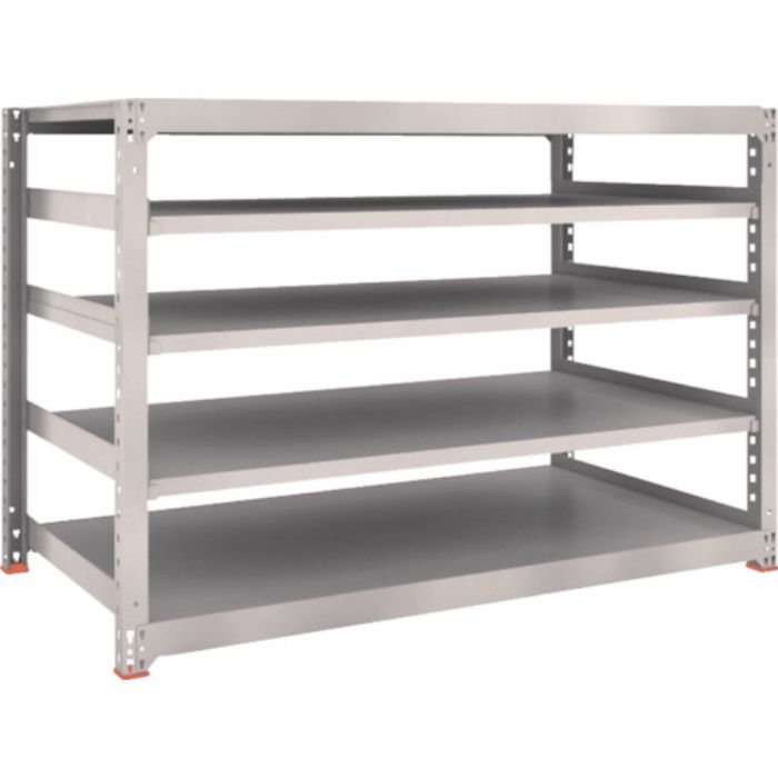 TRUSCO スチールラック M3型中量棚 1800×921×H1200 5段 単体 ネオグレー(Tcode:5056438)