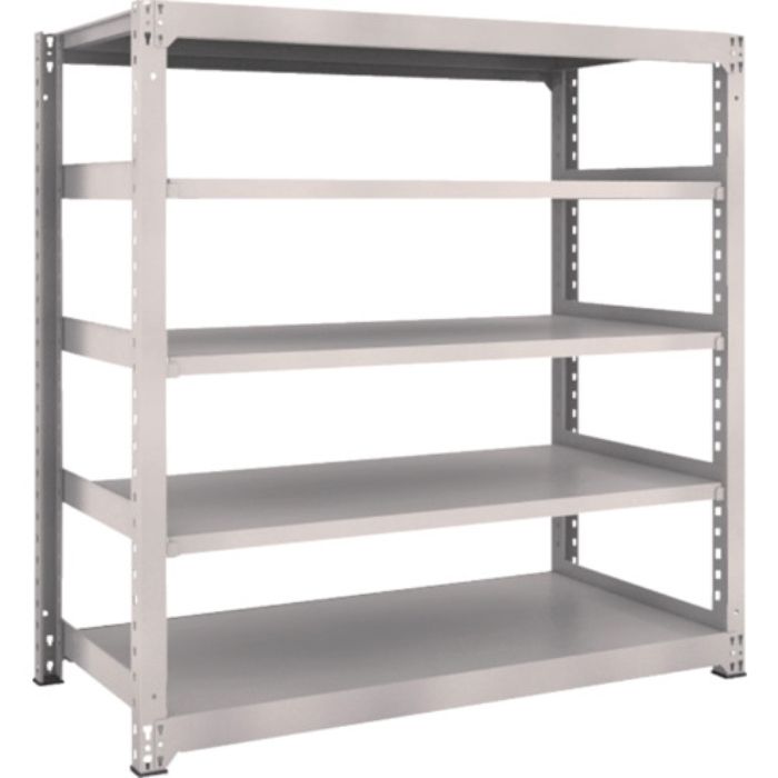 TRUSCO スチールラック M3型中量棚 1500×721×H1500 5段 単体 ネオグレー(Tcode:5065160)