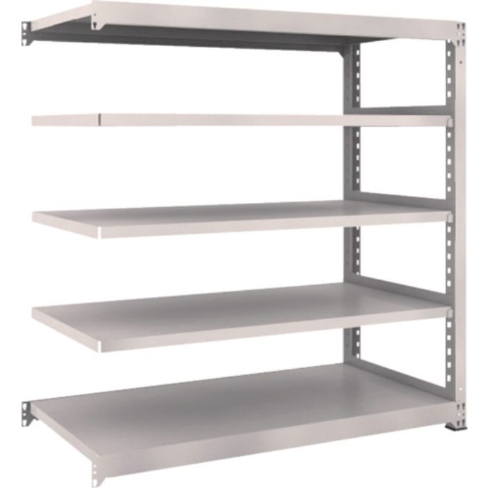 TRUSCO スチールラック M3型中量棚 1500×721×H1500 5段 連結 ネオグレー(Tcode:5089786)